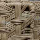 Large Wicker Storage Basket with Lid, 27.7 Gallon (105L), Natural