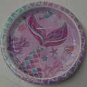 BOKFJBP 40pcs Mermaid Party Supplies Mermaid Themed Party Decorations for Princess Girls Baby Shower Under the Sea Little Birthday Decorations Ocean Party Tableware 9inPlates 
& Napkins for 20 Guests