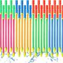 Sotiff 24 Pieces 22.4 Inch Crayon Water Guns Water Tube Squirters, Suction Gun Shooter Beach Pool Toys Squirt Squirters for Summer Game Party Favors