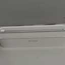 Magnetic Plastic Wrap and Foil Dispenser with Cutter, Upgrade Large Size Fits Max 12.8In x 984Ft Cling Film, Adhesive Wall Mounted Aluminum Foil and Wrap Organizer Holder for Kitchen (Gray and White)