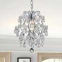 Bestier Modern Pendant Chandelier Crystal Raindrop Lighting Ceiling Light Fixture Lamp for Dining Room Bathroom Bedroom Livingroom entryway 1 E26 Bulbs Required D13 in x H16 in