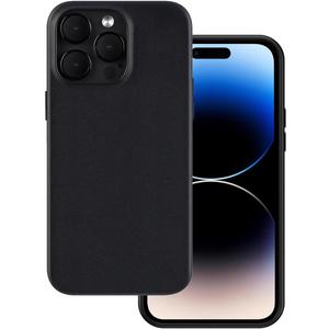 Designed for iPhone 14 Pro Max Leather Case, Italian Genuine Leather Case for iPhone 14 Pro Max, Built-in Magnets for Wireless Charging-Midnight