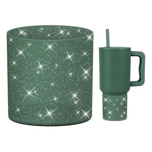 BKBY Glitter Higher Boot, Compatible with Sinple Midern 24/30/40 oz Tumbler with Handle/Trek Pivott, Anti-Scratch Protective Sleeve Bottom Bumper for Sinple Midern Tumbler with Handle