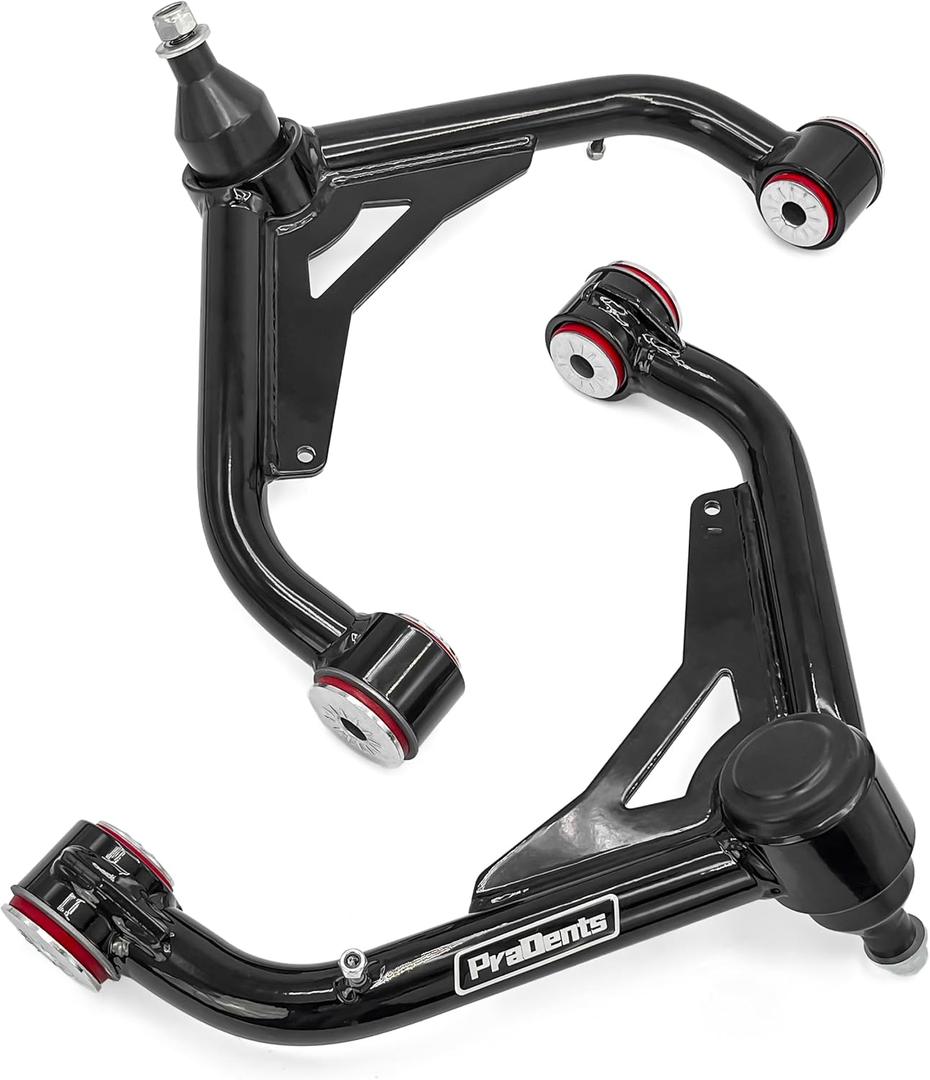 2-4" Lift Front Upper Control Arms for 2001-2010 Chevy Silverado/GMC Sierra 2500HD/3500HD 4WD, 2001-2006 Silverado/Sierra 1500HD, 2001-2004 Silverado/Sierra 2500, Heavy-Duty Tubular Control Arms
