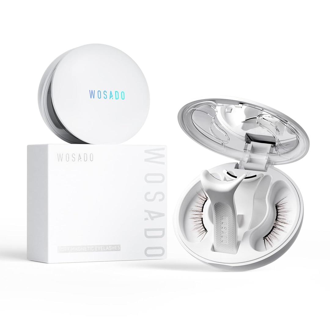 WOSADO Magnetic Eyelashes with Applicator Kit, [V28 Sedona Trail] Reusable Magnetic Lashes without Eyeliner, Glue-free False Lashes, Waterproof, Lightweight, Suit for Natural Makeup