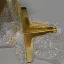 4 Inch Furniture Legs, Set of 4 Metal Furniture Legs Modern Triangle Feet Luxury Gold for Sofa Cabinet Cupboard Couch Chair Ottoman