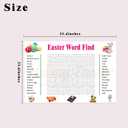 3 x DOMELIFE Easter Word Search Poster, Large 35.4  23.6 Holiday Word Search Wall Poster for Family Parties, Classroom & Office (30 Holiday-Themed Words)