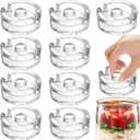 9 Pack Fermentation Weight with Easy Grip Handle, Glass Fermentation Kit, Fermentation Lids for Wide Mouth Mason Jars, Pickle