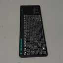 (Dual Mode) Rii RT518S Wireless and Bluetooth 2-LED Color Backlit Multimedia Keyboard with Multi-Touch Big Size Trackpad,Rechargable Keyboard for Android TV Box,PC,Tablets,Smart TV, HTPC, IPTV,Windows