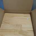 Rotating Bookshelf, 360 Degree Revolving Bookcase, 4-Tier Spinning Bookshelf, Clear Acrylic & Solid Wood Rotating Bookcase for Kids Playroom, Bedroom and Living Room, Square