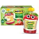 Mott's No Sugar Added Applesauce, Made from Real Fruit, No Artificial Flavors, 3.2 Oz Clear Pouches, 20 Pack (EXP 01/09/27)
