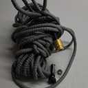 TITAN Flexible Garden Hose 100FT  Ultra Lightweight, Heavy Duty Water Hose with Brass Fittings & Jet Nozzle  Kink-Free, Non-Expanding, Durable Fabric Hose for Yard, Lawn, Car Wash, Outdoor Use (Gray)