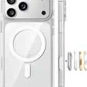 TORRAS Stronger Magnetic for iPhone 17 Pro Case Clear, [Covered Camera Control] [AntiYellowing] Compatible with MagSafe, MilitaryGrade Drop Protection, Slim Phone Case for iPhone 17 Pro