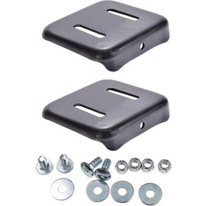 (2 pcs) Skid Shoe 309016E701MA with Hardware for Briggs & Stratton Craftsman Murray Sears Black