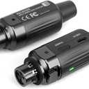 AROMA Wireless XLR Transmitter Receiver, UHF Wireless Microphone Audio System for Dynamic Mics PA Mixer