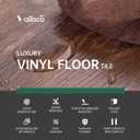 VallisCo Peel and Stick Vinyl Flooring 36 Pack 54 Sq.Ft, Waterproof Vinyl Flooring Peel and Stick for Office, Living Room, Bathroom, Kitchen - Unique Design, Easy to Install Floor, Brown