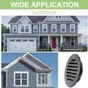 PATIKIL 7 Inch Round Soffit Vent, Aluminum Alloy Wall Vent Grille Cover Exterior Exhaust Louvered Vent with Built-in Mesh for Kitchen Bathroom Garage, Black