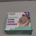 Child Safety Door Knob Cover (4 Pack) Hard-to-Remove Dual-Lock Door Handle Covers for Kids - Reusable Baby Proof Door Knob Locks - Installs Easily, No Tools Needed (Transparent)