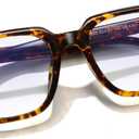 Oversized Square Blue Light Glasses for Woman Men fashion Reduce Eyestrain Protection for TV/Computer/Gaming, 3 Packs
