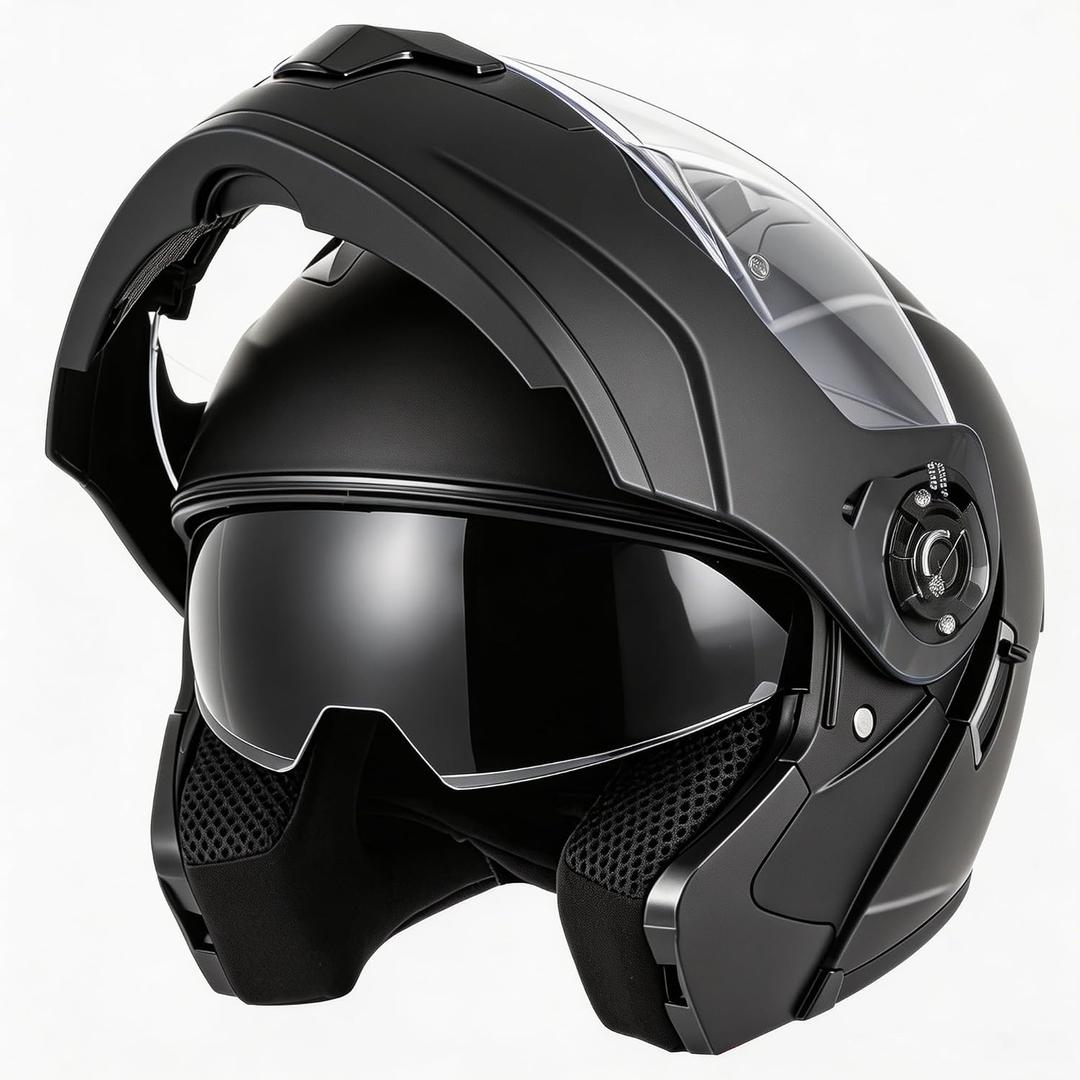 SanQing Modular Full Face Motorcycle Helmet Dual Visor Flip up Dot Approved | Lightweight for Men Women, Dirt Bike Street Bike ADV Four Wheeler ATV UTV, Large 