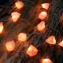 Rose Quartz Crystal Decorative String Lights Raw Stone Color Changing 8.5ft 20 LEDs USB Plug in Battery Operated with Remote for Bedroom Chakra Décor Nature Ornaments Nightlight Wedding Décor