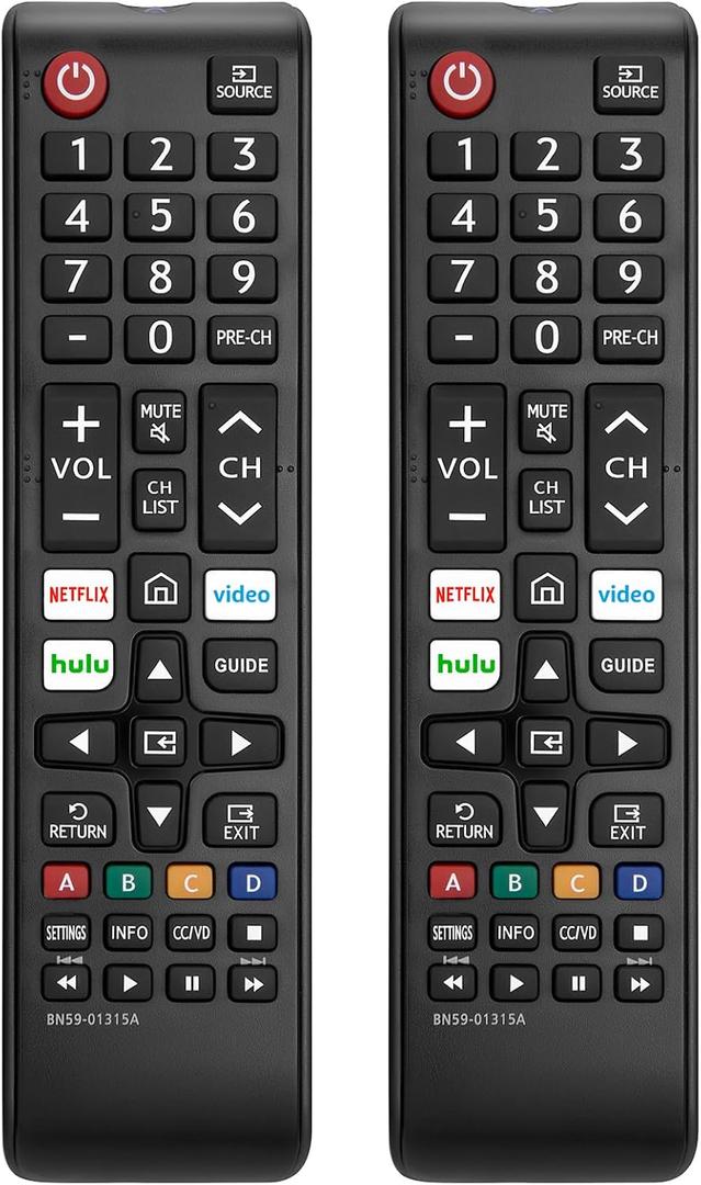 Pack of 2 New Universal Remote for All Samsung TV Remote, Replacement Compatible for All Samsung Smart TV, LED, LCD, HDTV, 3D, Series TV (for All Samsung TV Remote)