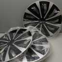 15" Silver Wheel Rim Cover Hubcaps Replacement R15 Hub Caps Snap On Universal Wheel Rim Cover ABS Exterior Accessories for Car Trunk SUV Set of 4