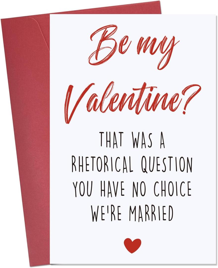 4 x Ithmahco Hilarious Valentines Day Card for Husband, Funny Valentines Day Card for Him Men, Humorous Valentines Day Card from Wife Girlfriend Female