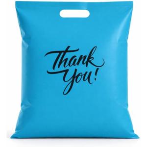 Infinite Pack Thank You Merchandise Bags, Die Cut Handles, Retail Shopping Bags for Boutique - Choose Color & Size