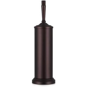 Bronze Toilet Brush and Holder Set, Stainless Steel Toilet Brush for Bathroom,Heavy Duty Bronze Toilet Bowl Brush and Holder,Deep Cleaning Modern Toilet Cleaner Brush -Space Saving, Covered Brush