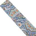 AUSCUFFLINKS Paisley Skinny Ties | Cotton Pocket Squares Bow Ties & Neckties | Wedding Ties (Blue)