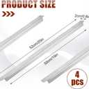 4 Pcs 20 Inch Stainless Steel Adapter Bar Table Adapter Long Metal Food Divider for Hotel Restaurant Kitchen Catering Home Commercial Food Service Accessories