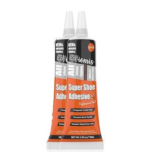 Viomis Shoe Repair Adhesive Kit - Waterproof Clear Super Strong Transparent Glue for Sneakers, Boots, Leather, Handbags, Soles, Heels (15ml 2Pack)
