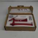 Lawn Mower Blade Sharpener, Lawnmower Blade Sharpening Tool with Blade Balancer, Blade Sharpner Kit (Red)