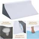 Wedge Pillow for Sleeping, Side Sleeper Body Back Positioners for Back Pain, Preventing Bedsores, After Surgery, Pregnancy Support, Ankle Support, Bed Wedge Pillow for Side Sleepers, 20 Inch Length