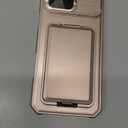 SSLOTSCASE for iPhone 16 Pro Max Case with 2X Screen Protector, Sliding Lens Cover & Kickstand & Credit Card Holder, Military-Grade Protection Rugged Phone Cover for iPhone 16 Pro Max, Rose Gold