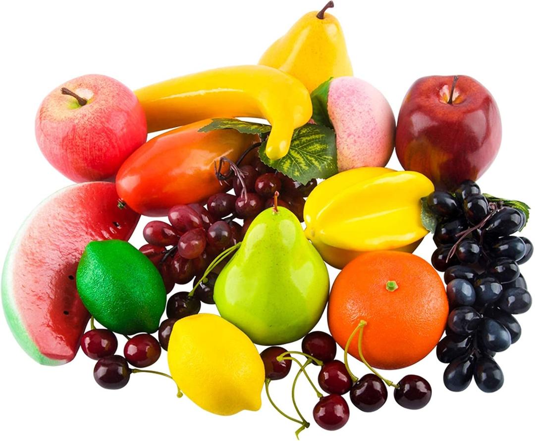 Toopify 20 Pcs Fake Fruit Artificial Fruit for Home Decor, Simulation Fruit Set, Party Chirstmas Decortion Fake Fruits Bananas Apple Toopify 20 Pcs Fake Fruit Artificial Fruit for Home Decor, Simulation Fruit Set, Party Chirstmas Decortion Fake Fruits Bananas Apple