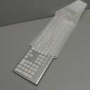 Wireless Keyboard and Mouse Combo USB 2.4G Wireless Keyboard Compatible Windows Desktop Laptop Office Business Silver White