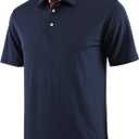 Men's Golf Polo Shirts Dry Fit Comfort Stretch Casual Shirt Short Sleeve Perfomance Moisture Wicking Funny Print (S)