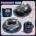Inflatable Gaming Chair for Kids and Teens with Cup Holders and Side Pocket, Blow Up Bean Bag Gaming Chair for Boys, Comfortable Inflatable Lounge Seat for Gamer Room Decor and Boys Room Furniture