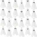 36 Pcs Halloween Ghost Hanging Ornaments 3.94 Inch Hanging Ghosts Tree Ornaments Farmhouse Rustic Mini Flying Decoration for Haunted House Party Yard Small Tree Decor