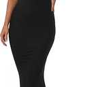 REORIA Women's Basic Sexy Lounge Slip Long Dress Elegant Sleeveless Backless Ribbed Bodycon Maxi Dresses S
