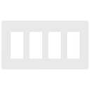 ENERLITES - SI8834-W-STICKER Screwless Decorator Wall Plates Child Safe Outlet Covers, Size 4-Gang 4.68" H x 8.30 L, Unbreakable Polycarbonate Thermoplastic, SI8834-W, Glossy, White