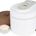 AROMA Professional Rice Cooker with Purple Clay Cooking Pot, 6-Cup (Uncooked) / 12-Cup (Cooked), Healthy Grain Multicooker, Natural Ceramic, 3 Qt, White, ARC-7206P