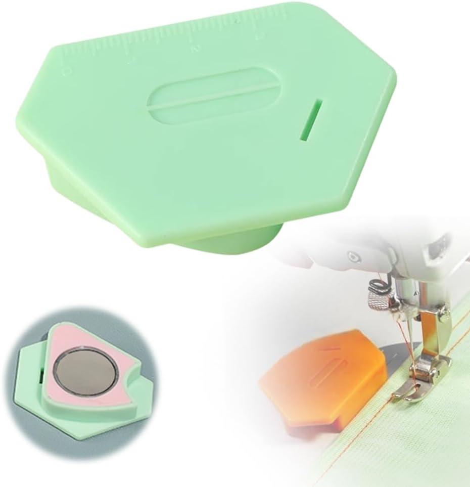 Magnetic Seam Guide for Sewing Machine, Polygonal Seam Guides, Graduated Universal Guides, Multifunctional Polygonal Seam Guides, Sewing Machine Magnetic Hemmer, Sewing Supplies & Accessories (Green)