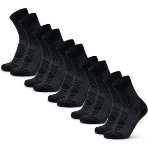 DANISH ENDURANCE Lightweight Merino Wool Hiking Socks, Thin Breathable Summer Walking Socks for Men & Women, 3 or 5-Pack (Medium)