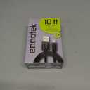 2 x Super Long <10 FEET> Nylon-Braided USB to 8pin Lightning Charging Cable  Charge Cord Compatible with iPhone 5-14, Airpods 1,2,3, Pro1,2, Airpods Max w/Quality Aluminum Connectors (Black)