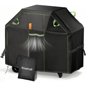 Grill Cover for Outdoor Grill, 58 Inch BBQ Grill Cover 420D Heavy Duty Waterproof with Air Vents/Handles/Straps, Weather Resistant Barbecue Gas Grill Cover for Weber, Genesis, Charbroil