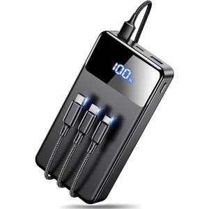 LILIO Portable Charger Power Bank60,000mAh Battery Pack, 22.5W Power Bank Fast Charging with USB Cable, Phone Charger for iPhone 17/16/15/14/13 All Series/Samsung/Android, Camping Essentials, Black