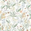 Floral Peel and Stick Wallpaper Boho Floral Contact Paper 393inL17.3inW Nursery Flower Self Adhesive Removable Wallpaper for Bedroom Bathroom Waterproof Contact Paper Colorful Wildflower Leaf